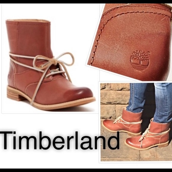 Timberland Earthkeepers Savill Hill Leather Lace Up Moto Ankle Boots Size 6 - Picture 14 of 14